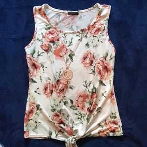 First Love flower print blouse